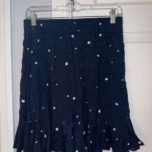 Navy Polka Dot Skirt
